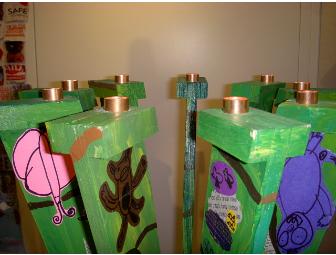 Class Project Marin - Bigger-Than-Life Hannukiah by 2nd Grade Artists