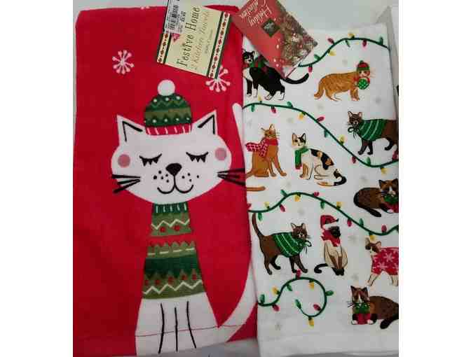 Lot of Three Items- Wine Markers, Kitchen Towels and Sign