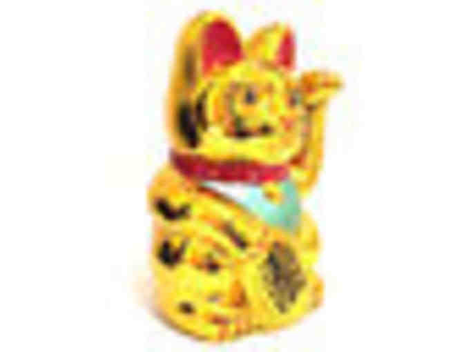 Lot of Two Maneki Neko Lucky Cats = 5' and 4'