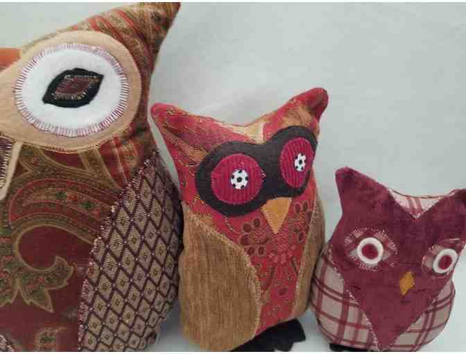 Owl Pillows- Mama, Yearling and Baby- A