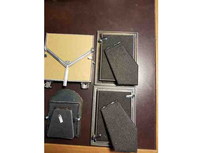 Lot of Four Miniature Pewter Frames