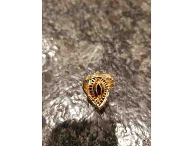 14K Garnet Ring