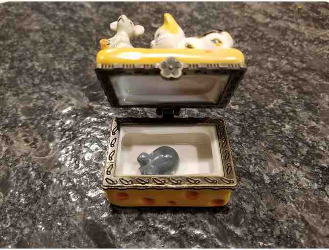 Lot of Three Cat Trinket Boxes