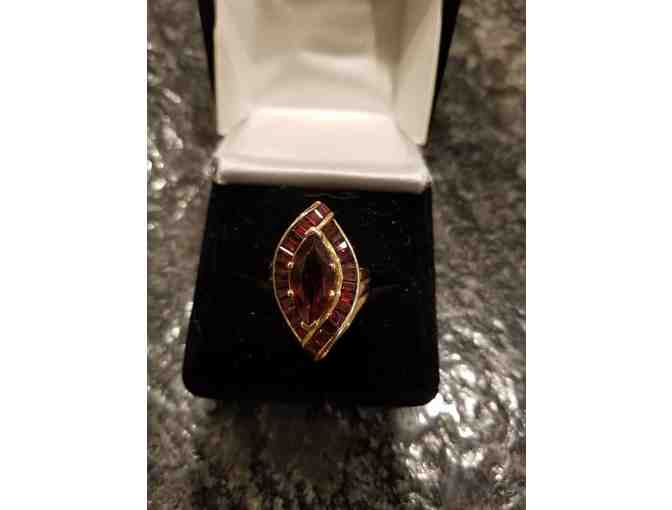14K Garnet Ring