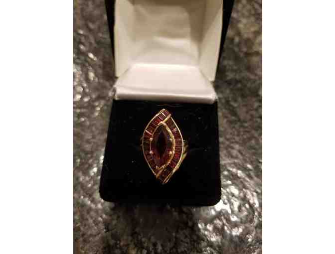 14K Garnet Ring