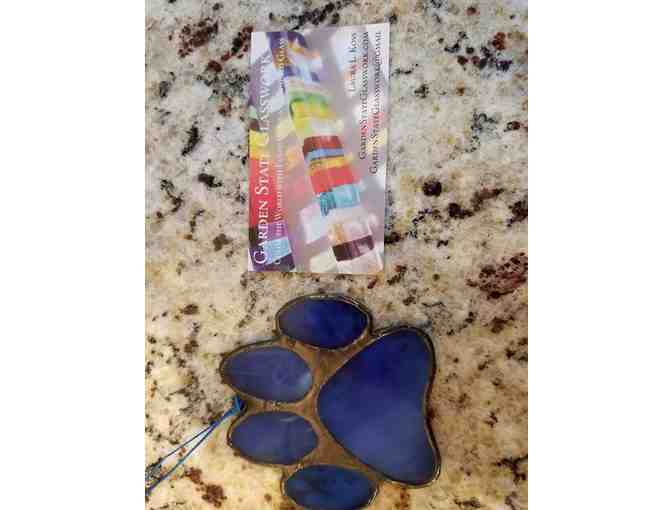 Fused Glass PawPrint Suncatcher