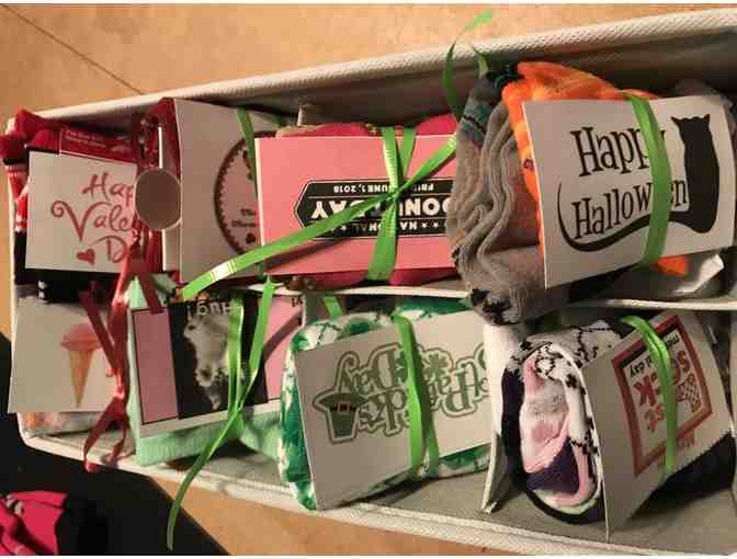 There's Fun Afoot!  A year of holidays in socks!  9 Pair!