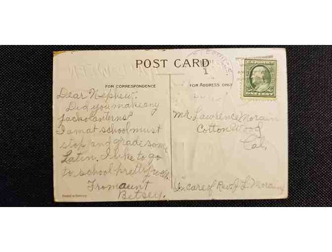 Vintage Halloween Postcard with One Cent Stamp