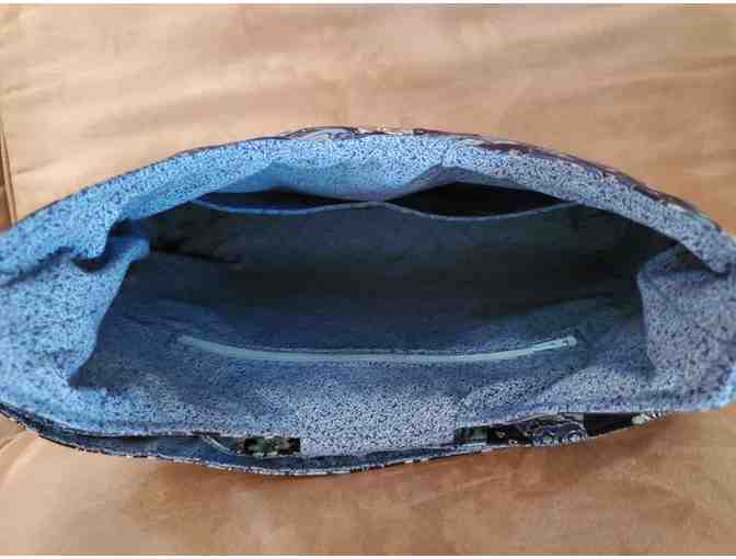 Shoulder Bag  Cat Print Blue   New