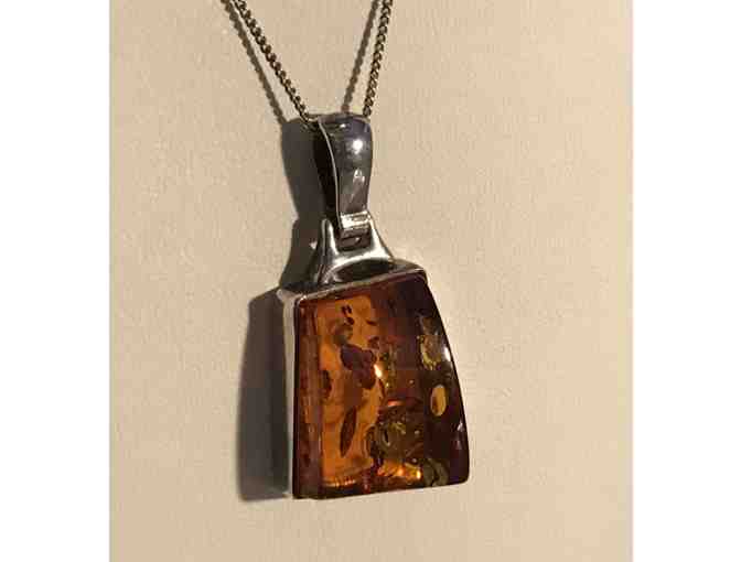 Pre owned Baltic Amber Necklace set in Sterling