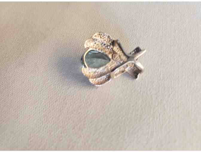 Blue Topaz Pendant in Silver Sterling