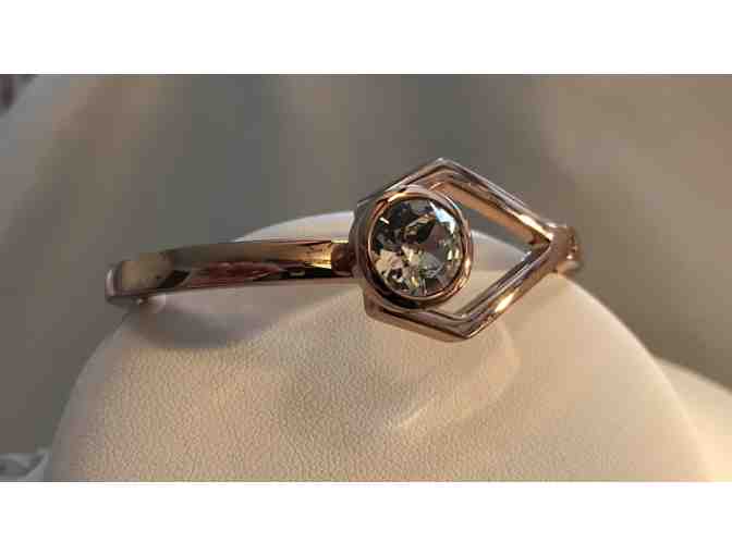 Rose Gold Toned Necklace and Bracelet with Crystals