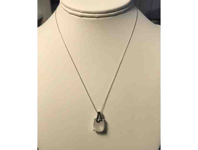 Black Diamond and Faceted Crystal Pendant