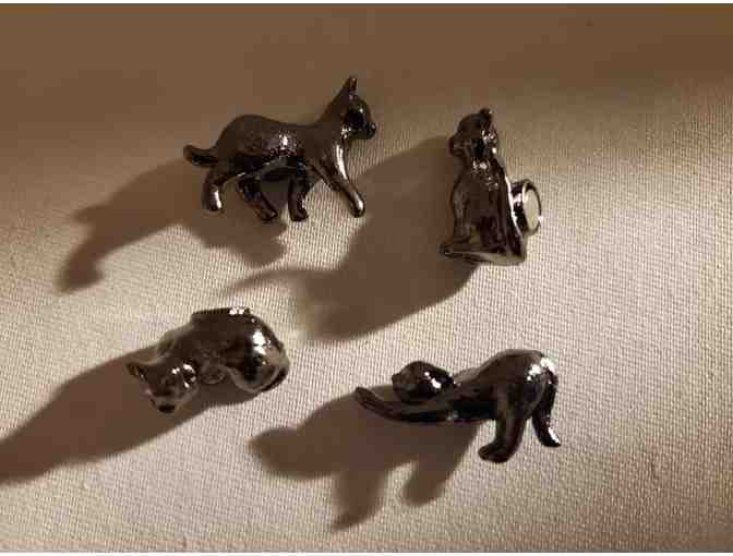 Set of Four Cat Magnets- Tiny!