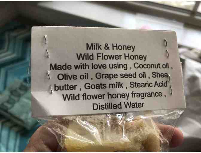 Handmade Soap and Embroidered Towel Set - Green - Milk & Honey