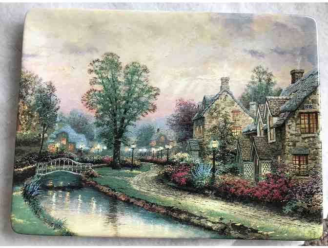 Trio of Thomas Kinkade Lamplight Plates