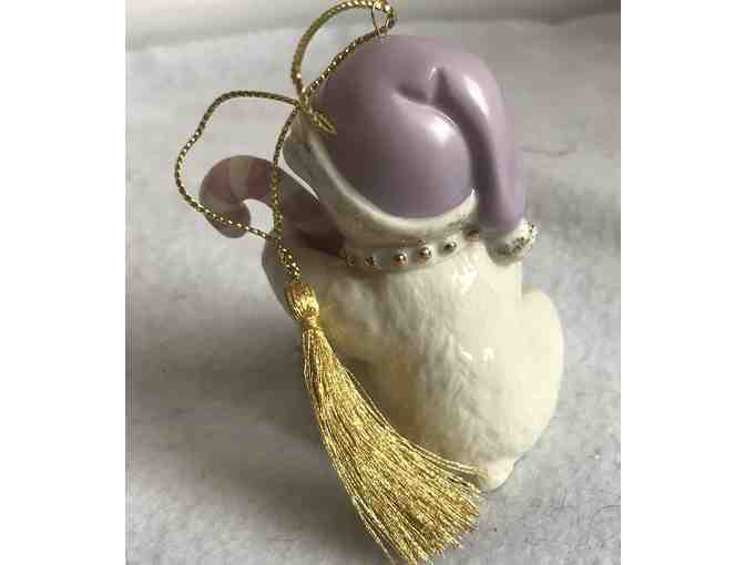 Lot of 2 Lenox Christmas Ornaments - Bear and Snowman