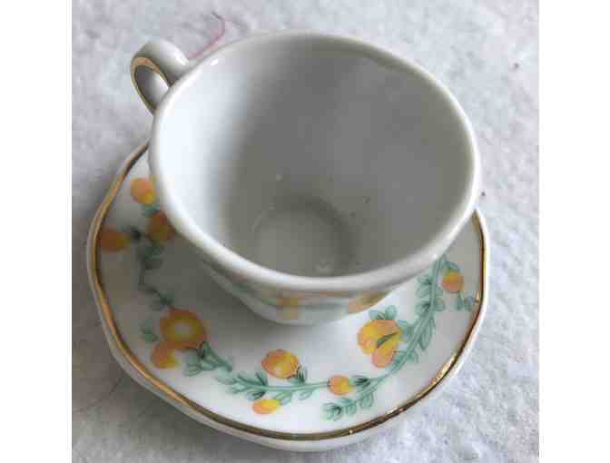 Trio of Tiny Teacups and Saucers
