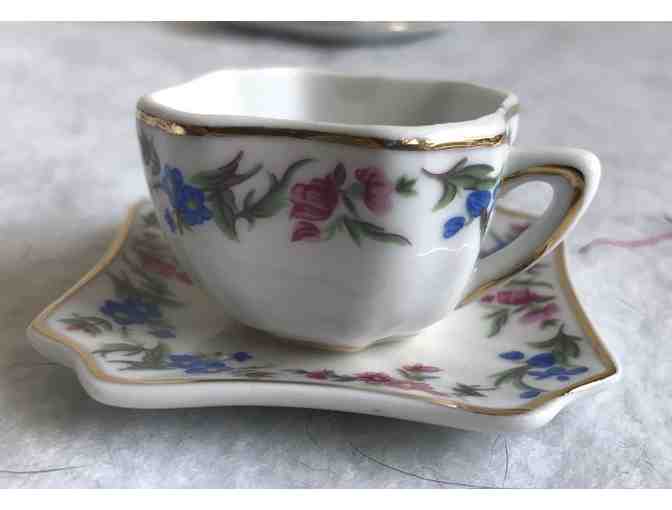 Trio of Tiny Teacups and Saucers