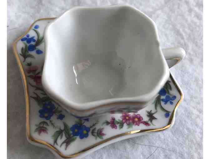 Trio of Tiny Teacups and Saucers