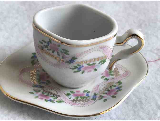 Trio of Tiny Teacups and Saucers