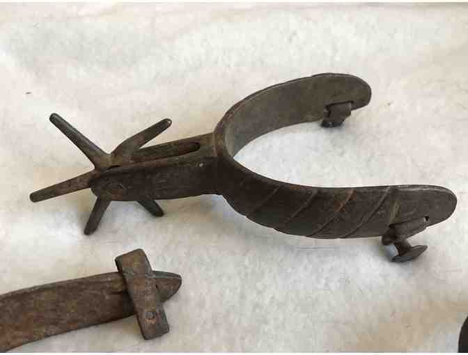 Set of 3 Antique Iron Cowboy Spurs
