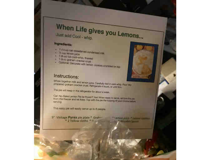 When Life Gives You Lemons - Pyrex Gift basket.