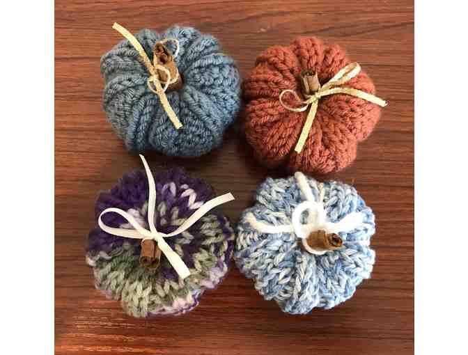 Hand Knit Pumpkins (4) - Lot D