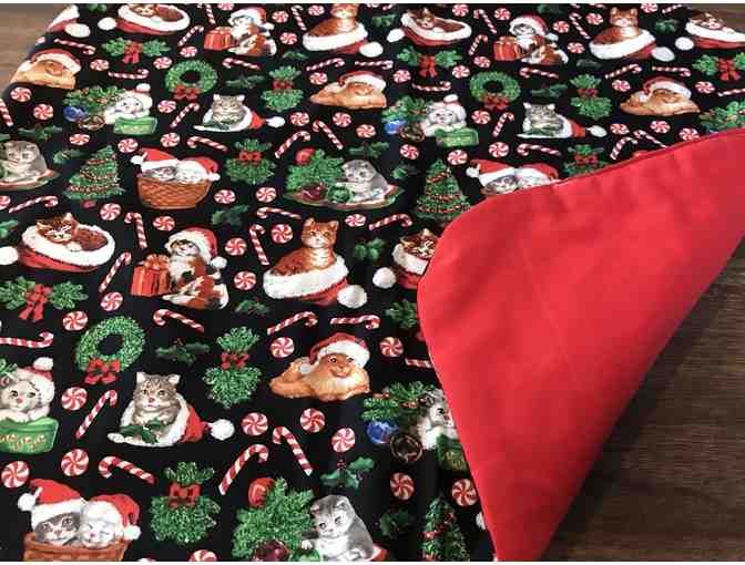 Cat Mat - Christmas Cats/Red