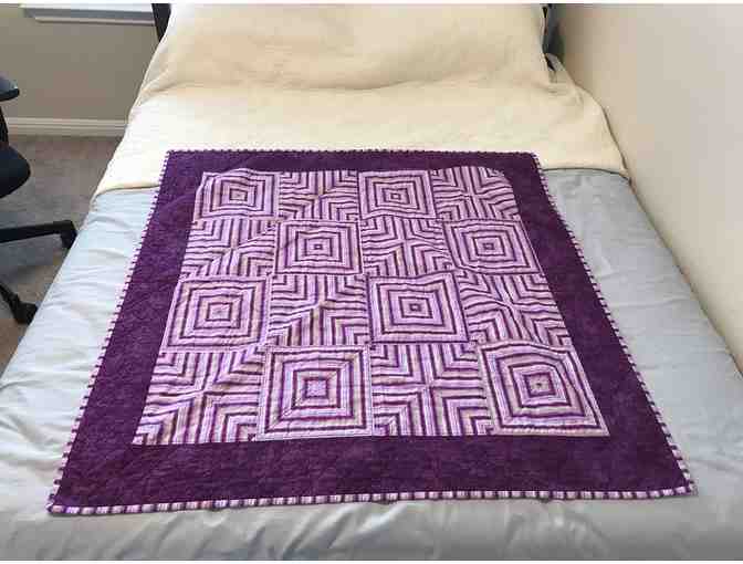 Purple Squares Lap/Kids Quilt 42 x 42