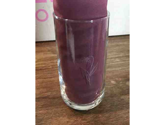 Etched Glass Tumbler - Morning Glory