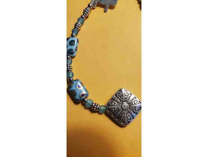 Bracelet- Blue and Silver Pattern