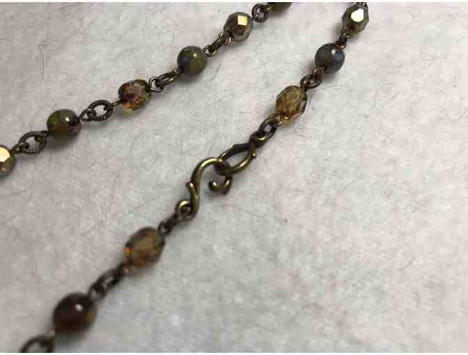 Czech Glass and Turquoise Beaded Necklace