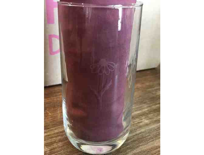 Etched Glass Tumbler - Daisy