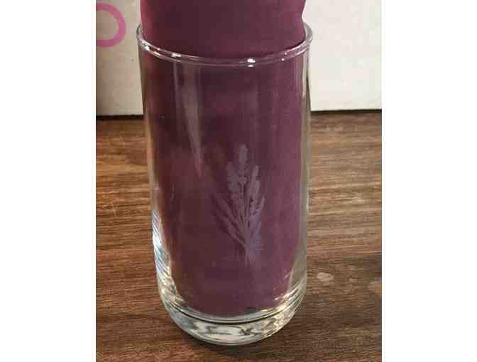 Etched Glass Tumbler - Wheat
