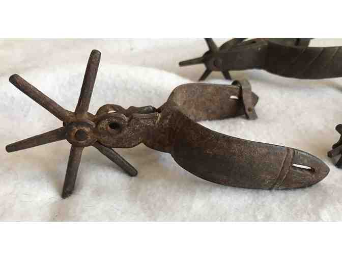 Set of 3 Antique Iron Cowboy Spurs