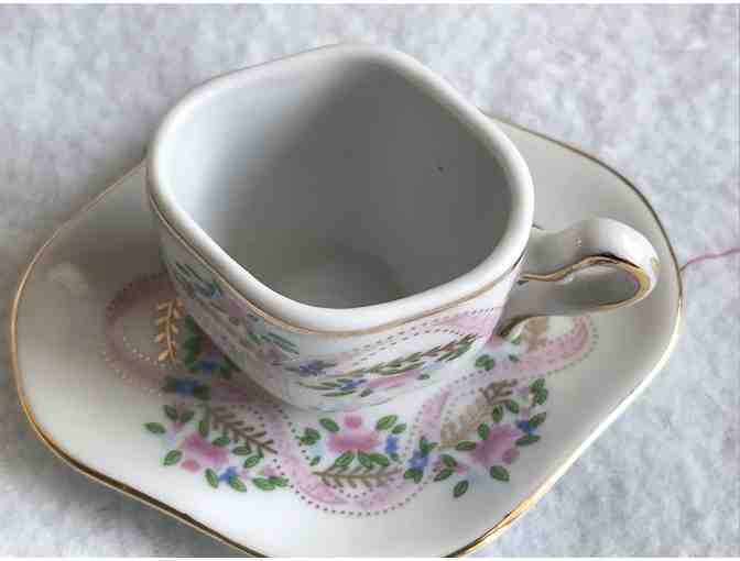 Trio of Tiny Teacups and Saucers