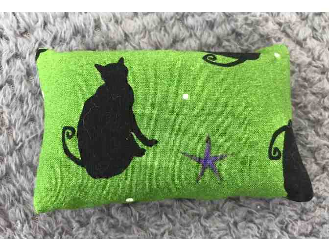 Tissue Holder - Green/Black Cat with Multicolor Trim