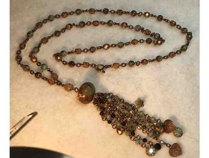 Czech Glass and Turquoise Beaded Necklace