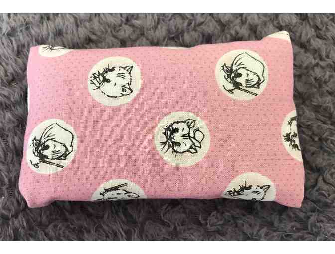 Tissue Holder - Pink/White Cats with Black Trim