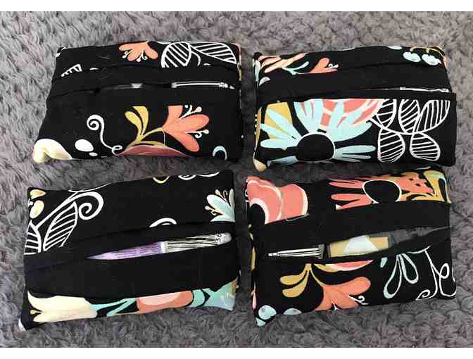 Tissue Holder - Black with Multicolor Floral