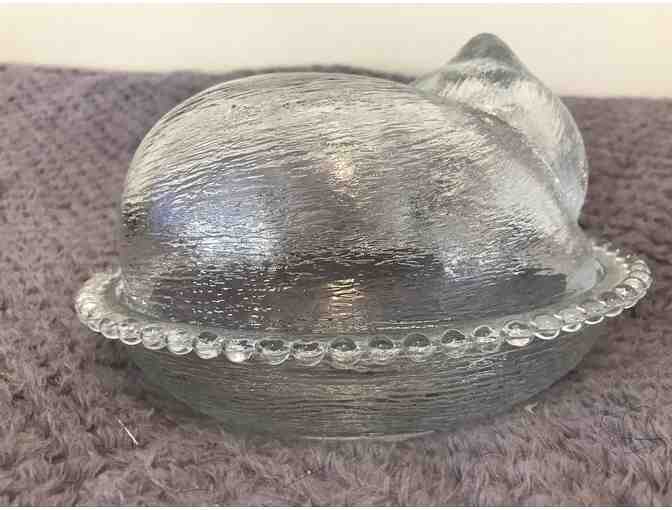 Glass Cat Covered Dish