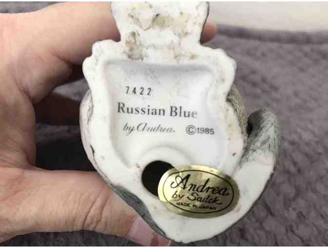 Russian Blue Cat Figurine