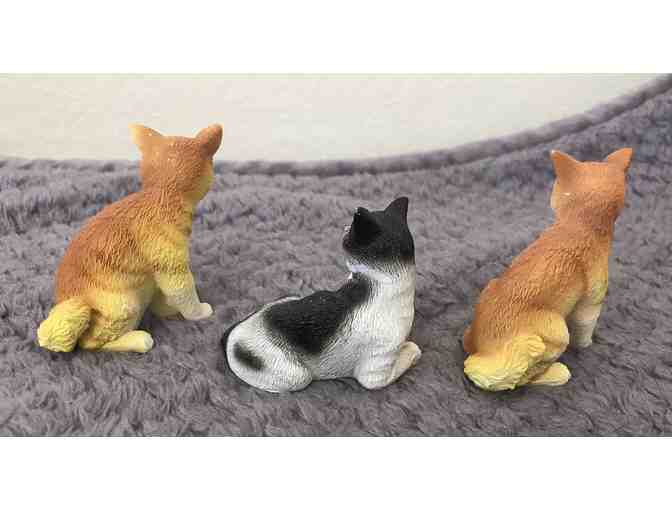 Lot of 3 Small Resin Cat Figures