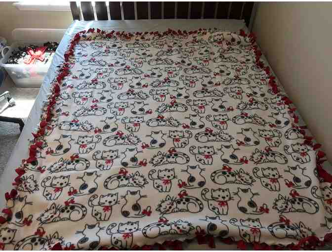 Blanket Throw - Red and White