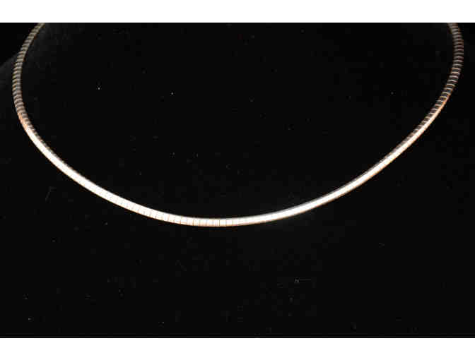 Sterling Silver Omega Chain Necklace 16'