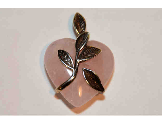 Sterling Silver and Rose Quartz Heart Pendant