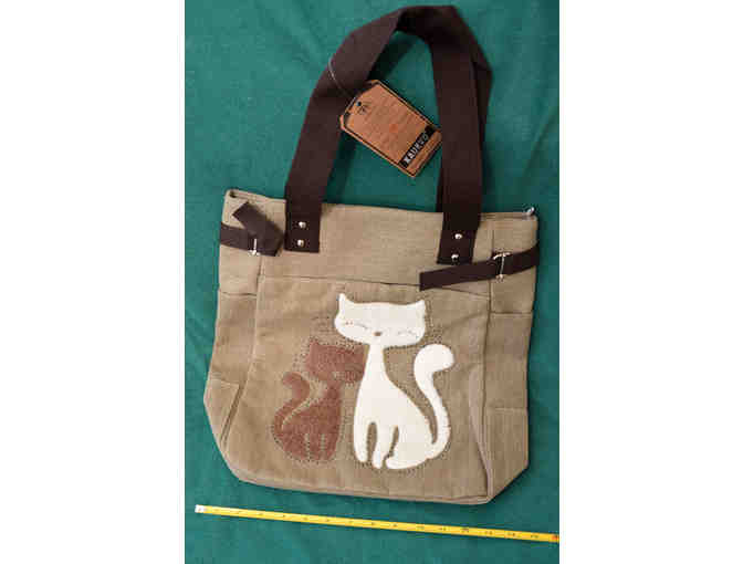 Kaukko Canvas Cat Handbag/Tote