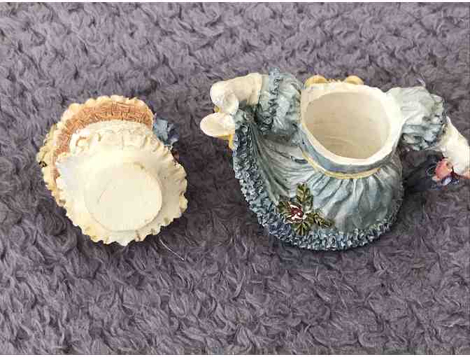 Victorian Dress Cat Figurine/