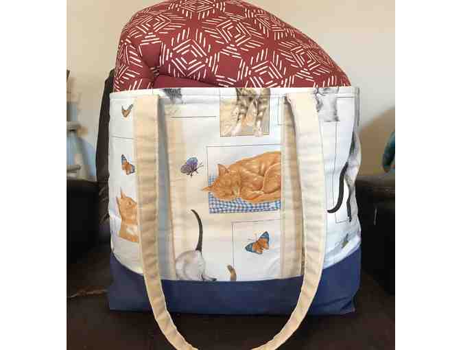 Canvas Cat Tote and Cat Goodies